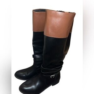 St. John's Bay Black Cognac Knee Boots